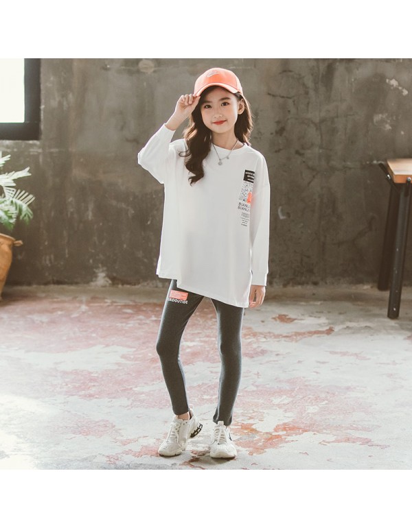 Girls' Long Sleeved T-Shirt 2023 Spring New Korean...