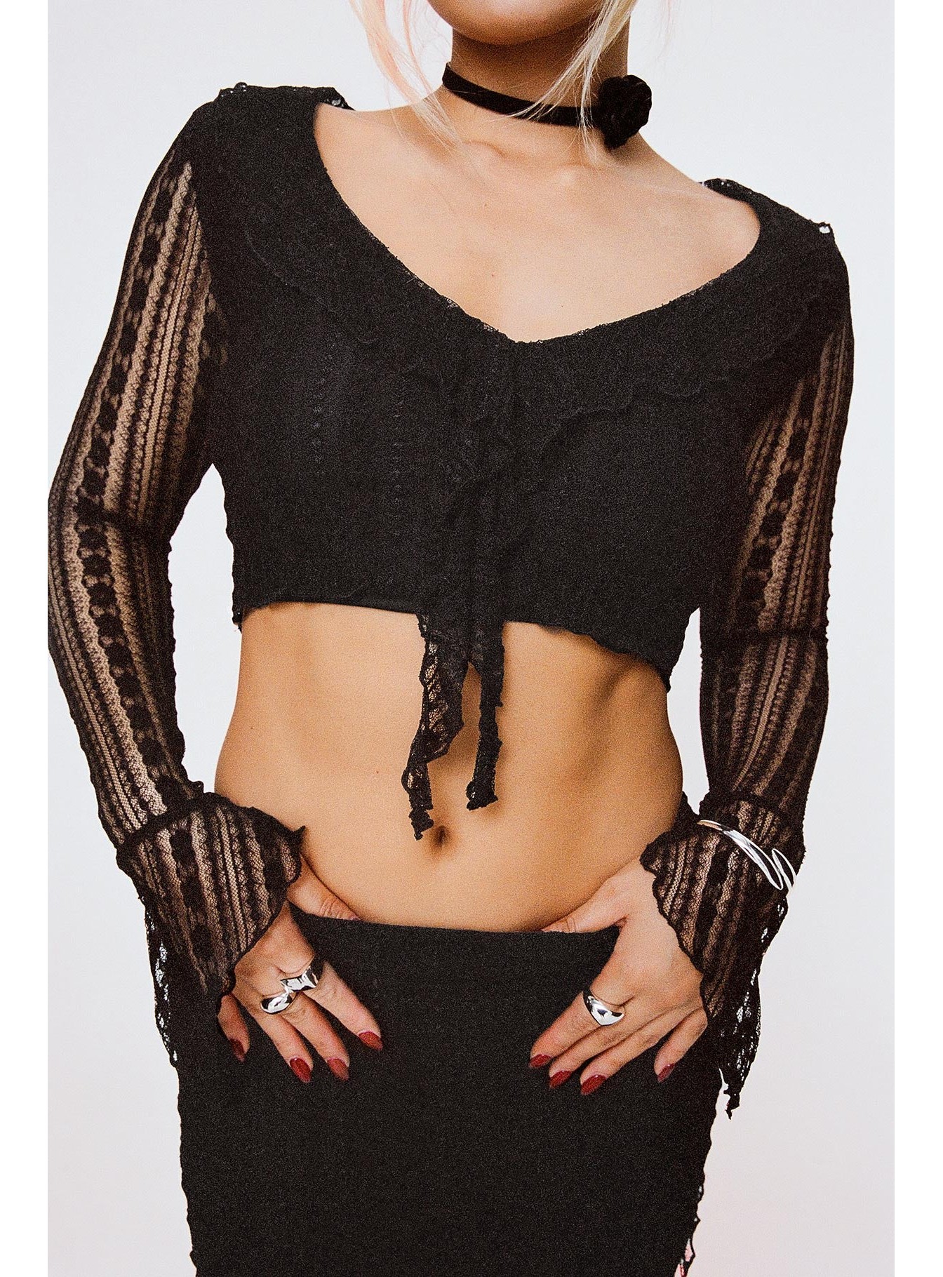 Neroli Frill Set Black