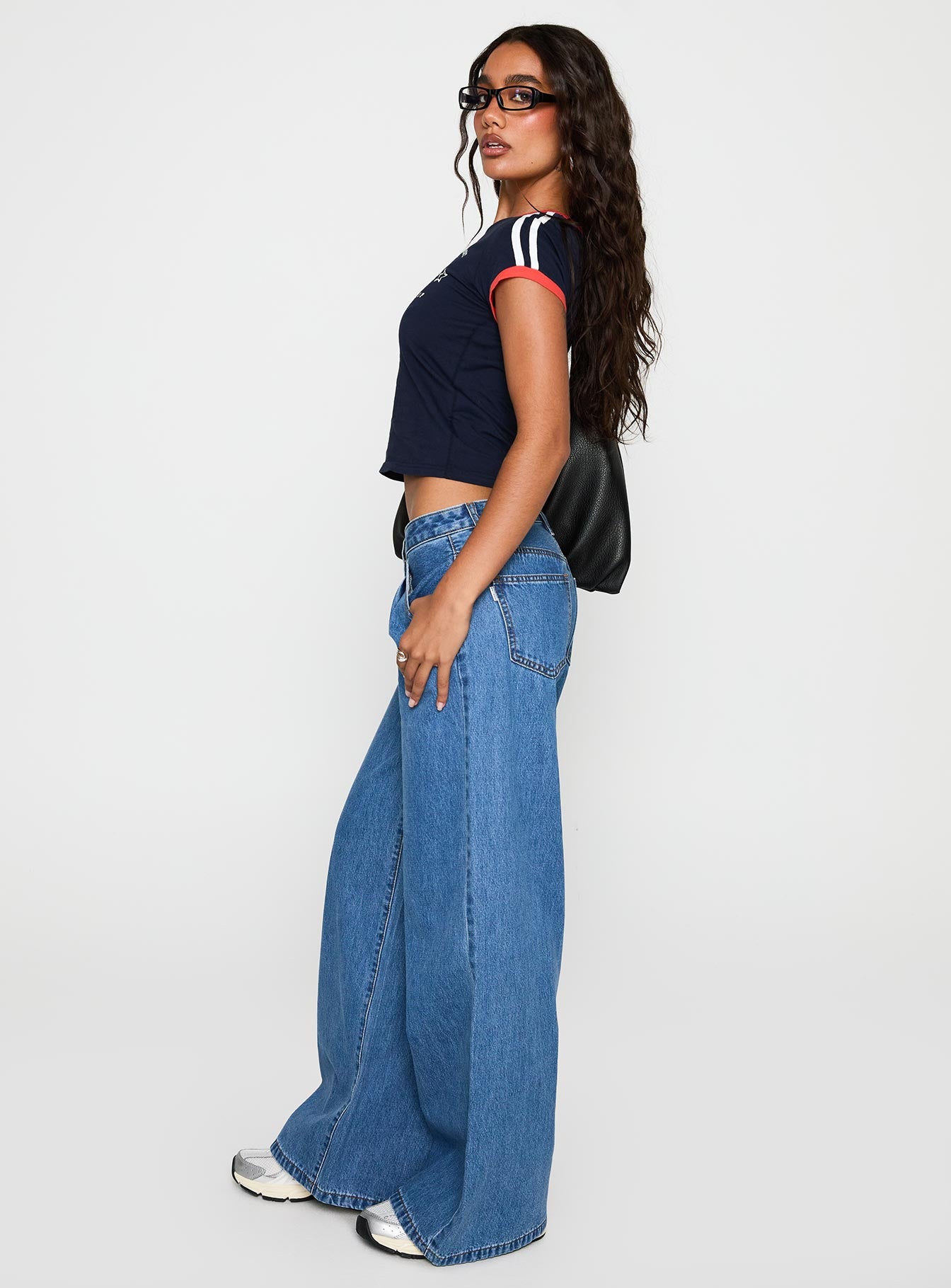 Supercut Pleat Jean Mid Blue