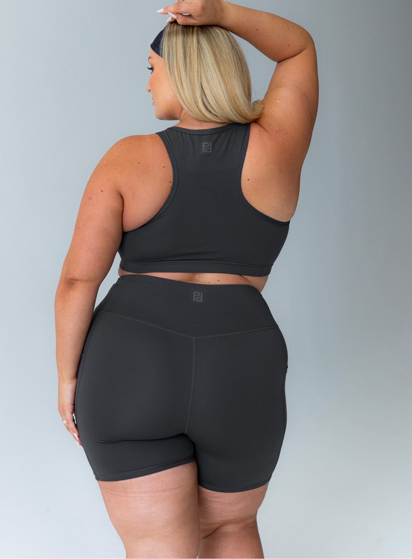 Conquer Activewear Shorts Grey Curve