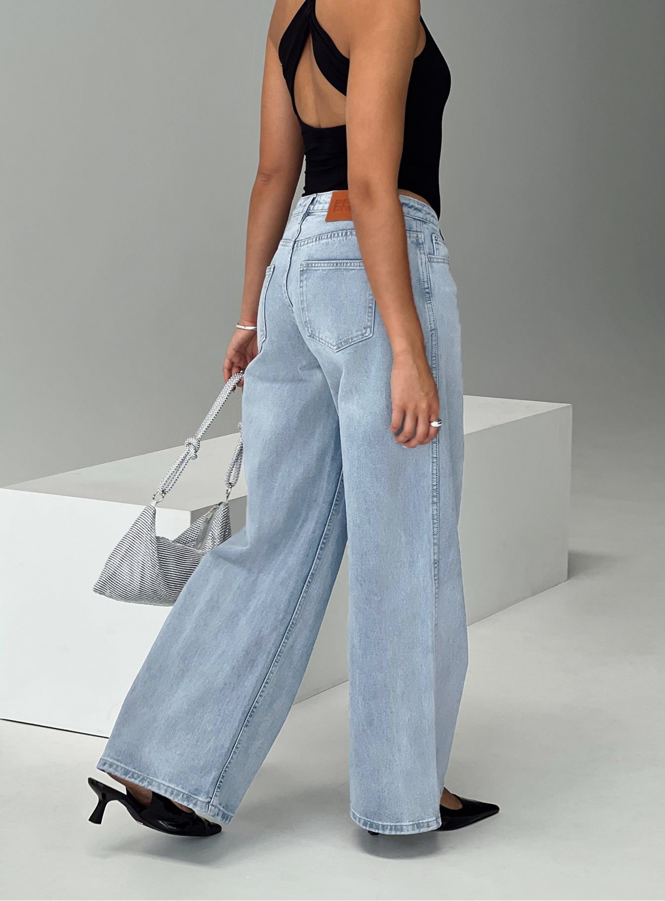 Ramos Low Rise Denim Jeans Light Wash