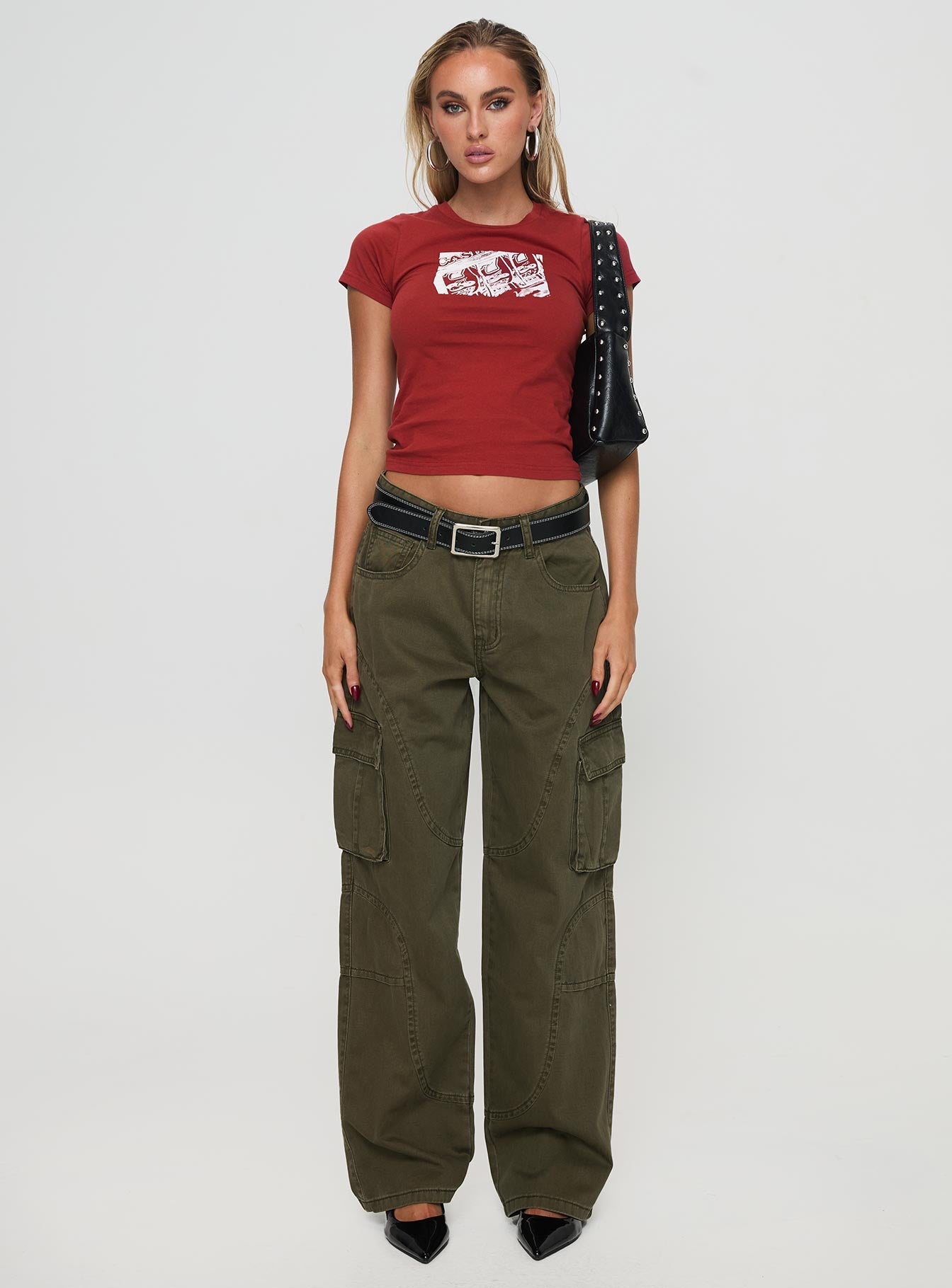 Ahstin Cargo Jeans Green Petite