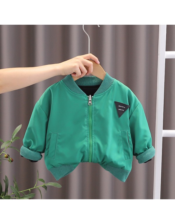 233002 Junior High School Boys And Girls Zipper Cardigan Kindergarten Coat Autumn Top Korean Version