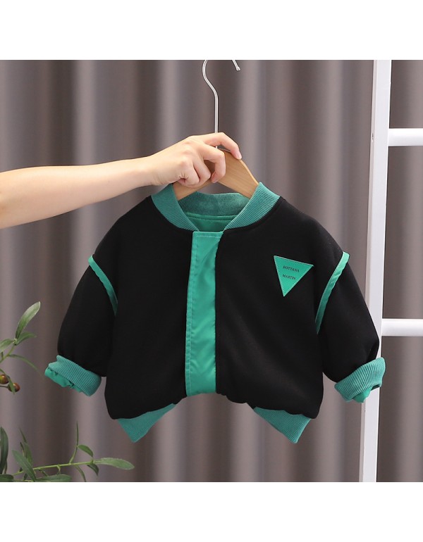 233002 Junior High School Boys And Girls Zipper Cardigan Kindergarten Coat Autumn Top Korean Version