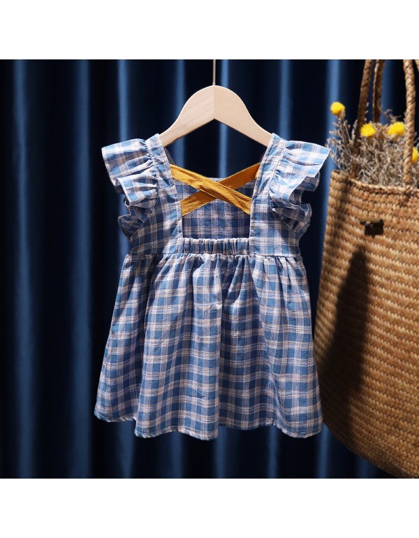 Girls' Dress Autumn  New Children's Princess Dress Fashionable Children's Floral Polo Collar Long Sleeve Baby Trend