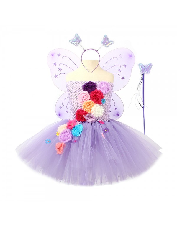 Magic Full House Isabella Cosplay Children's Dress Children's Flower Dress Girls' Poncho Dress