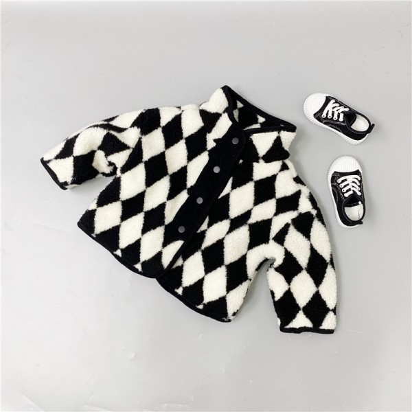 Children's Plush Jacket Winter 2021 Diamond Shaped...