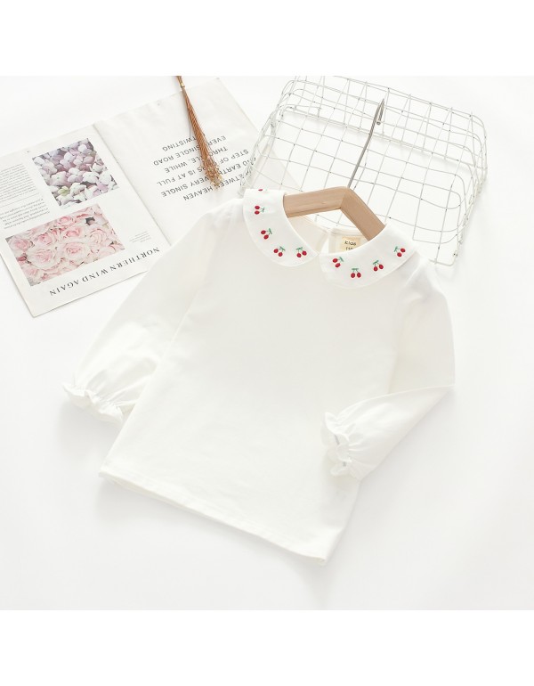 Girls' Pure Cotton Top 2023 New Korean Version Chi...