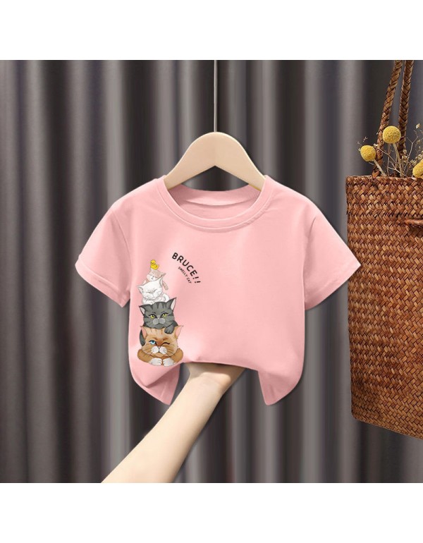 Children's Clothing, Boys' Sets, Summer New Pure Cotton T-Shirts, Girls' Two-Piece Sets, Summer Clothing, Tail Goods Factory Wholesale