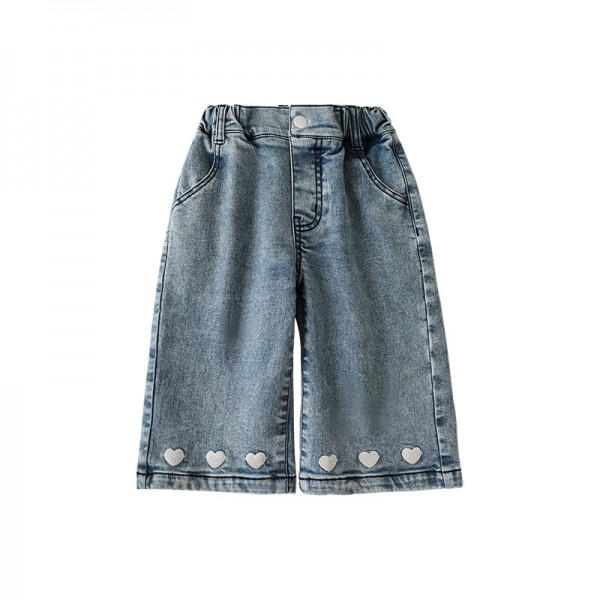 Qiu Duomeng Girls' Fashion Love Jeans  Autumn And ...