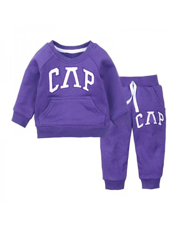 Foreign Trade Children's Clothing Cross-Border Wholesale In Europe And America, Autumn New Baby And Child Two-Piece Set, Long Sleeved T-Shirt With Long Pants