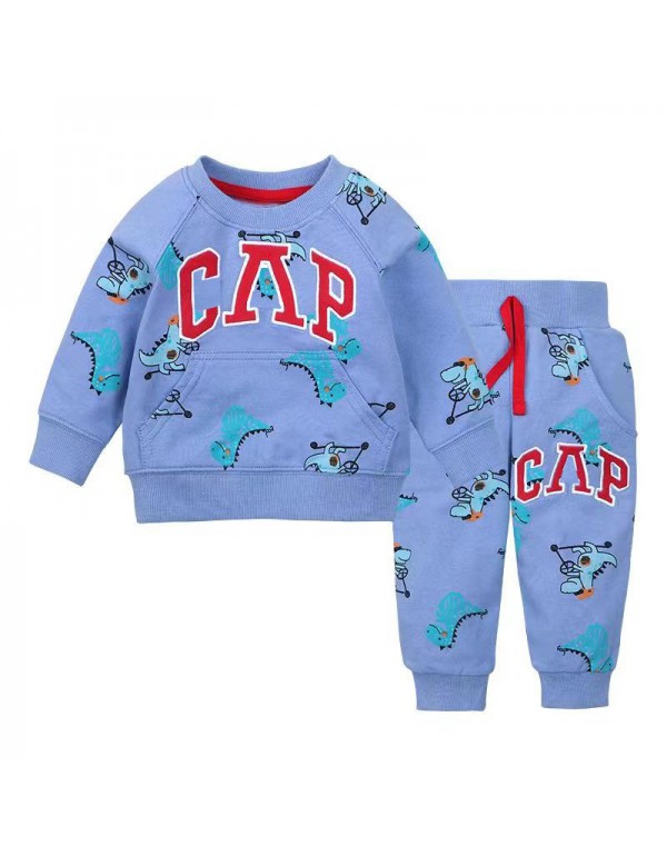 Foreign Trade Children's Clothing Cross-Border Wholesale In Europe And America, Autumn New Baby And Child Two-Piece Set, Long Sleeved T-Shirt With Long Pants